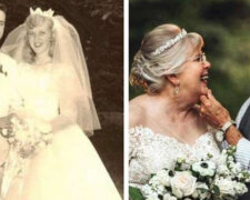 Snímky zamilovaných párů, které tuto fotografii po letech zopakovaly