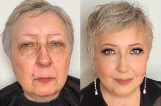 Názorné příklady ukazující, jak radikálně make-up může změnit ženu