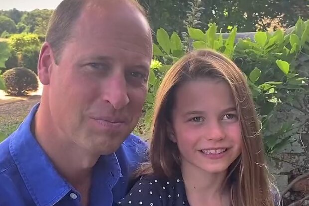 Princ William s dcerou Charlotte. Foto: snímek obrazovky Twitter
