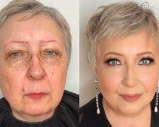Názorné příklady ukazující, jak radikálně make-up může změnit ženu