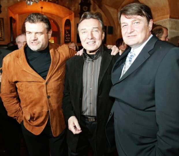 Jiří Štaidl, Karel Gott a Ladislav Štaidl. Foto: snímek obrazovky super.cz