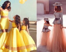 Fantastické šaty pro matku a dceru: krásné a nesrovnatelné, elegantní a vždy aktuálně