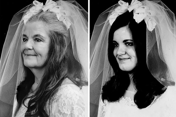 "K mému překvapení souhlasil": Manželský pár oslavil zlatou svatbu a zopakoval snímky z minulosti