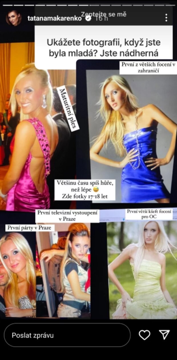 Taťána Makarenko. Foto: snímek obrazovky Instagram