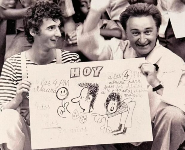 Michal Nesvadba s tátou. Foto: snímek obrazovky Instagram