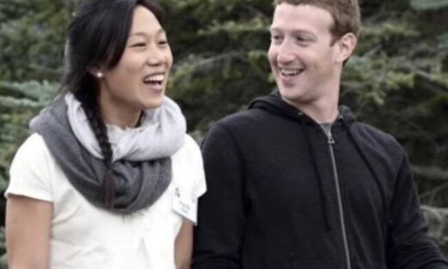 Priscilla Chan a Mark Zuckerberg. Foto: snímek obrazovky hyser.ua