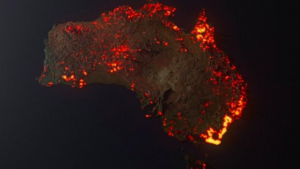 “Je to kompilace”: Falešná mapa požárů v Austrálii se stala virovou