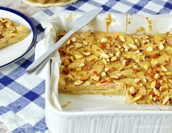 Jablečný koláč s mandlemi za půl hodiny