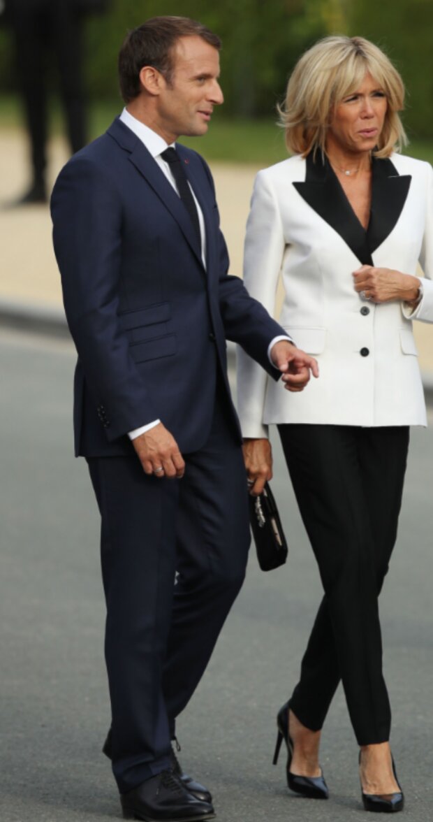 Brigitte Macronová a Emmanuel Macron. Foto: snímek obrazovky tsn