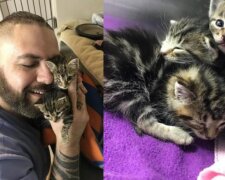Veterinář byl laskavý k osiřelým koťatům a oni se rozhodli, že je jejich maminka