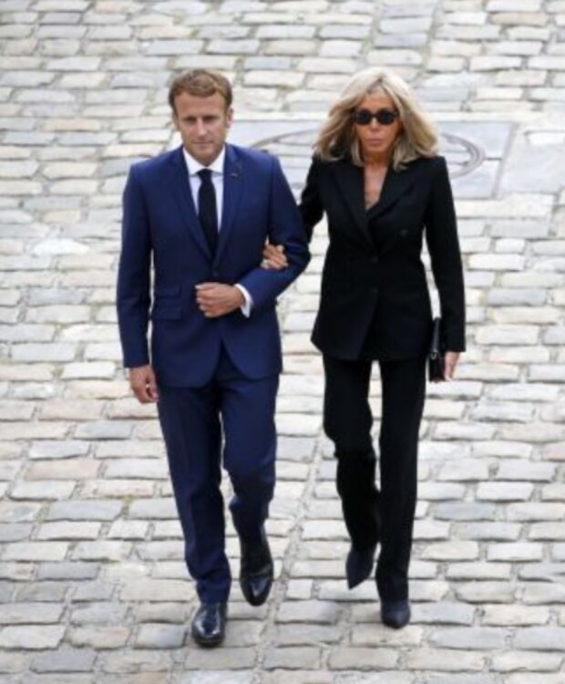 Brigitte Macronová a Emmanuel Macron. Foto: snímek obrazovky tsn