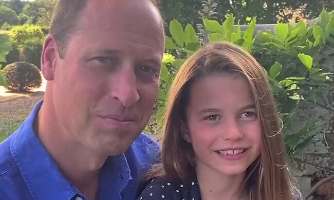 Princ William s dcerou Charlotte. Foto: snímek obrazovky Twitter