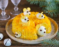 Jak vyzdobit novoroční saláty v roce Krysy. A udělat to velmi rychle