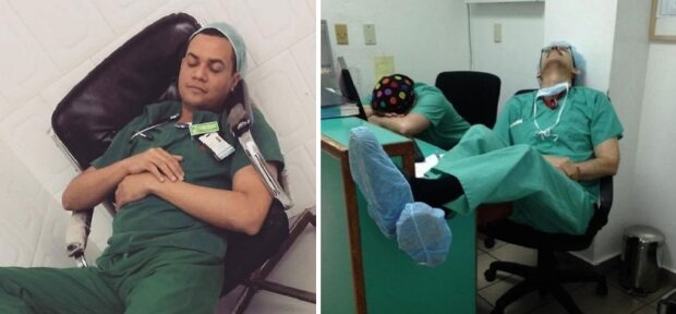 Blogger vyfotil spícího lékaře a publikoval fotografii na internetu