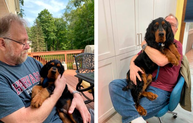 Pes a muž. Foto: snímek obrazovky DrDavidDLing / twitter