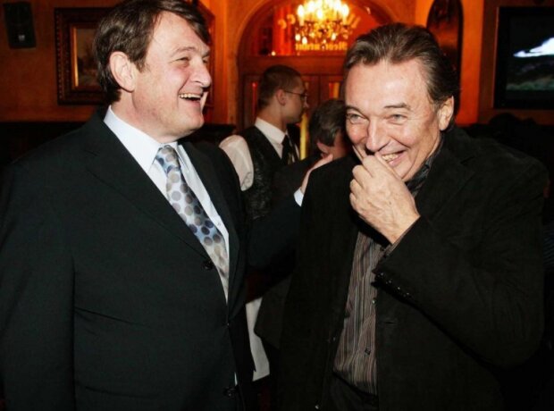 Karel Gott a Ladislav Štaidl. Foto: snímek obrazovky super.cz