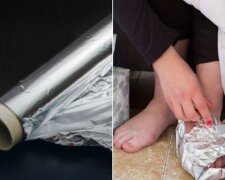 Nikdo neočekával, že hliníková fólie bude mít takové úžasné vlastnosti. Je nutné zabalit si nohy do fólie a nechat alespoň hodinu