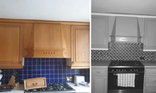 Hospodyňka provedla rekonstrukci v kuchyni, která vypadá jako černobílá