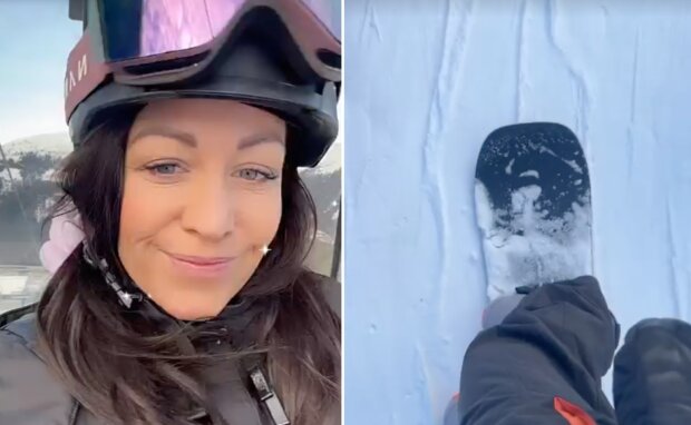 Těhotná Agáta Hanychová opět brázdí na snowboardu:"Pro mě je horší ten kopec vyjít než ho sjet"