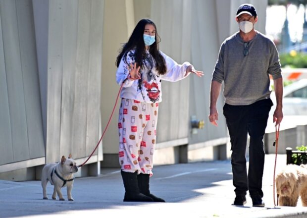 Hugh Jackman s dcerou. Foto: snímek obrazovky 2aktera.ru