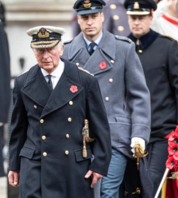 Princ Charles a princezna Anna na Remembrance Dayi. Foto: snímek obrazovky blesk.cz