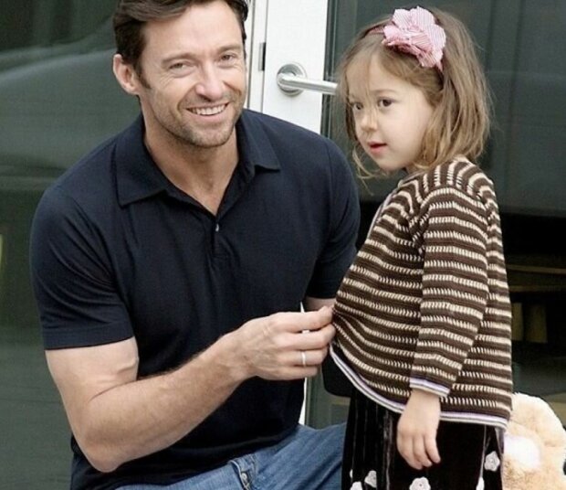 Hugh Jackman s dcerou. Foto: snímek obrazovky 2aktera.ru