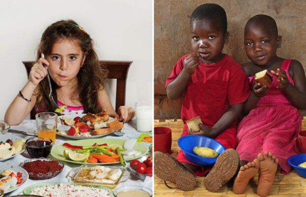 Úžasná řada fotografií, které ukazují, jak se snídají děti z celého světa