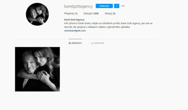 Fotografie: instagram.com/officialkarelgott