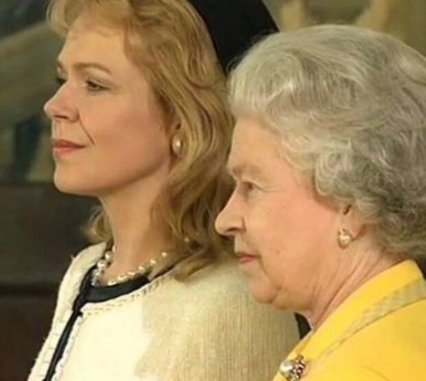 Dagmar Havlová a královna. Foto: snímek obrazovky Instagram